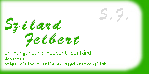 szilard felbert business card